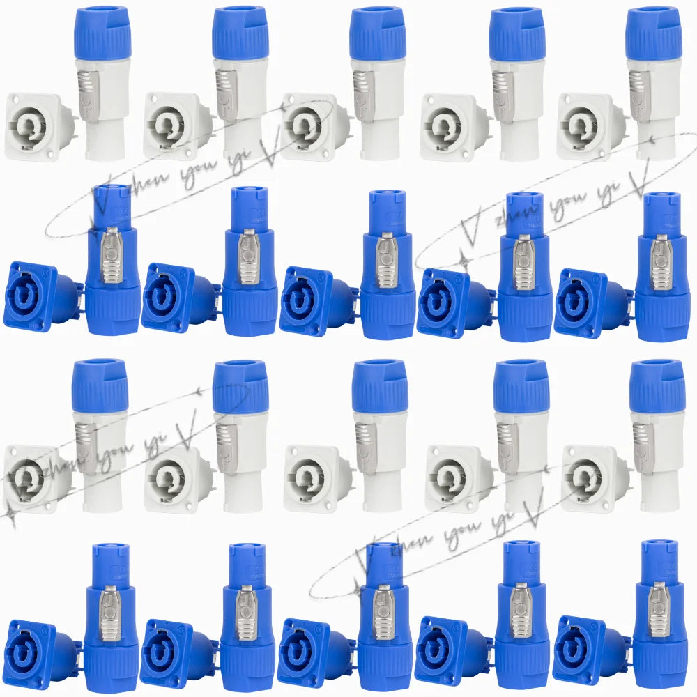 20PCS Powercon Connector Male Plug NAC3FCA NAC3FCB Socket NAC3MPA AC Cable 20A 250V Power Plug Adapter for Stage Light LED Scre