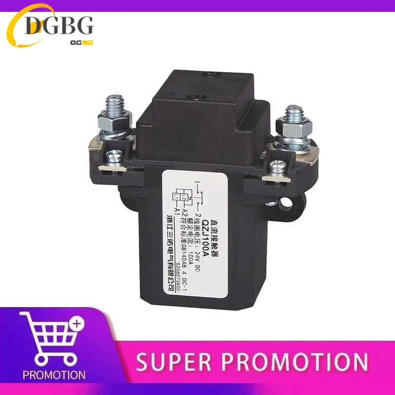 DC Contactor 12V 24V 36V 48V 60V 72V 120V Power Relay 50A 100A 200A Forklift Normally Open Noramlly Closed QZJ