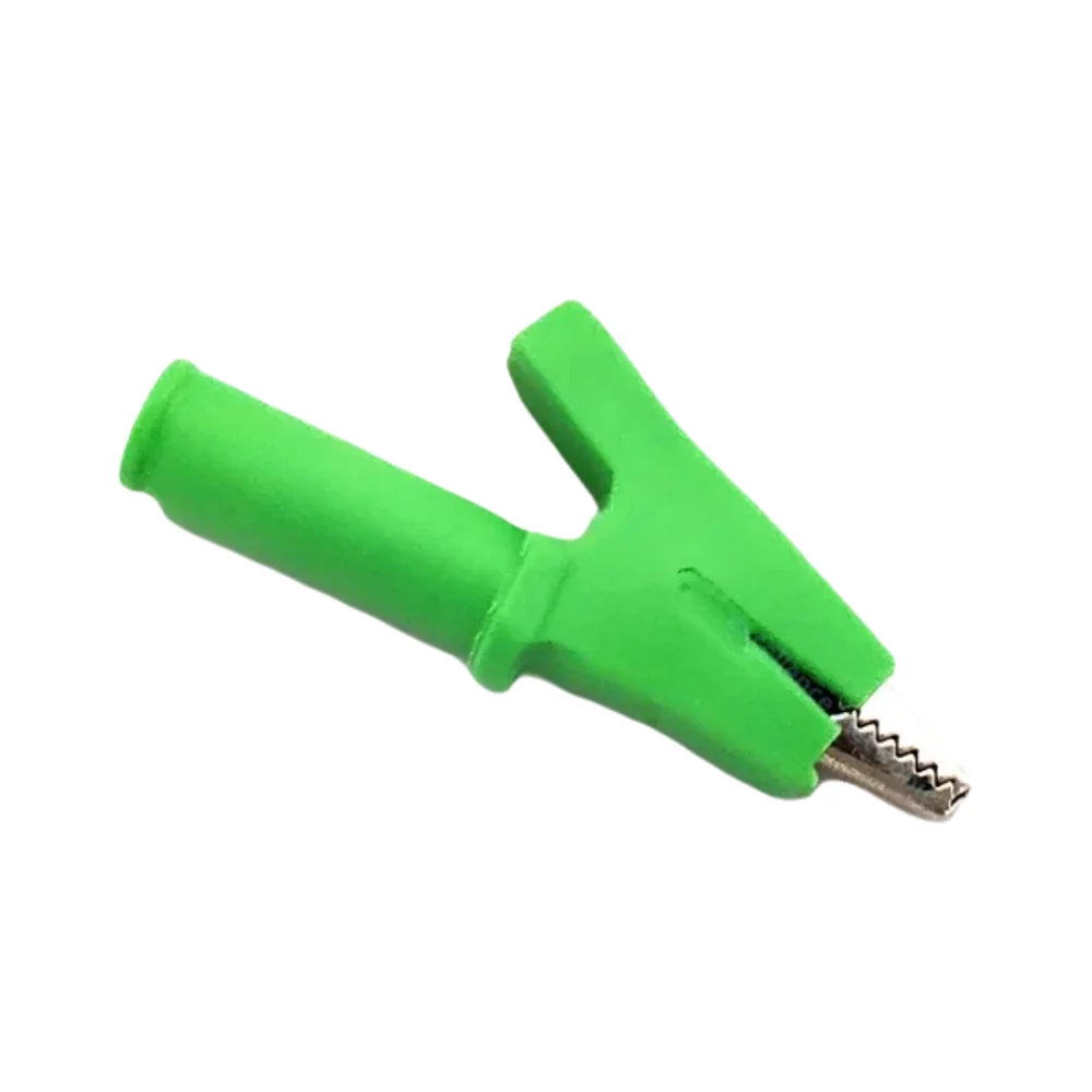 5Pcs 10mm Crocodile Clips with 4mm Banana Jack Socket, Electrical Test Clamp for Multimeter Power Testing