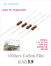 5pcs 10W 5% SQP Cement Resistor 0.1 0.22 0.33 0.5 1 1.2 1.8 2 2.2 3 3.3 3.6 4.7 5 8 10 15 20 25 30 100 K R ohms Power Resistance