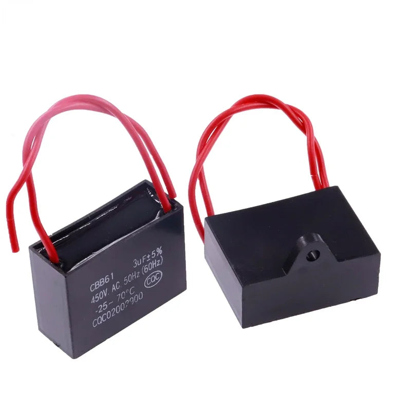 CBB61 Capacitor 450vac Fan Starting Capacitor 450V Fan Capacitors 1UF/1.2UF/1.5UF/2UF/2.5UF/3UF/4UF/5UF/6UF/10UF