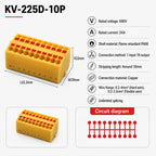 DIN Rail Terminal Block 1/5/10PCS 2.5mm2 Push In Quick Connect Electrical Wire Connector Modular Power Distribution Block