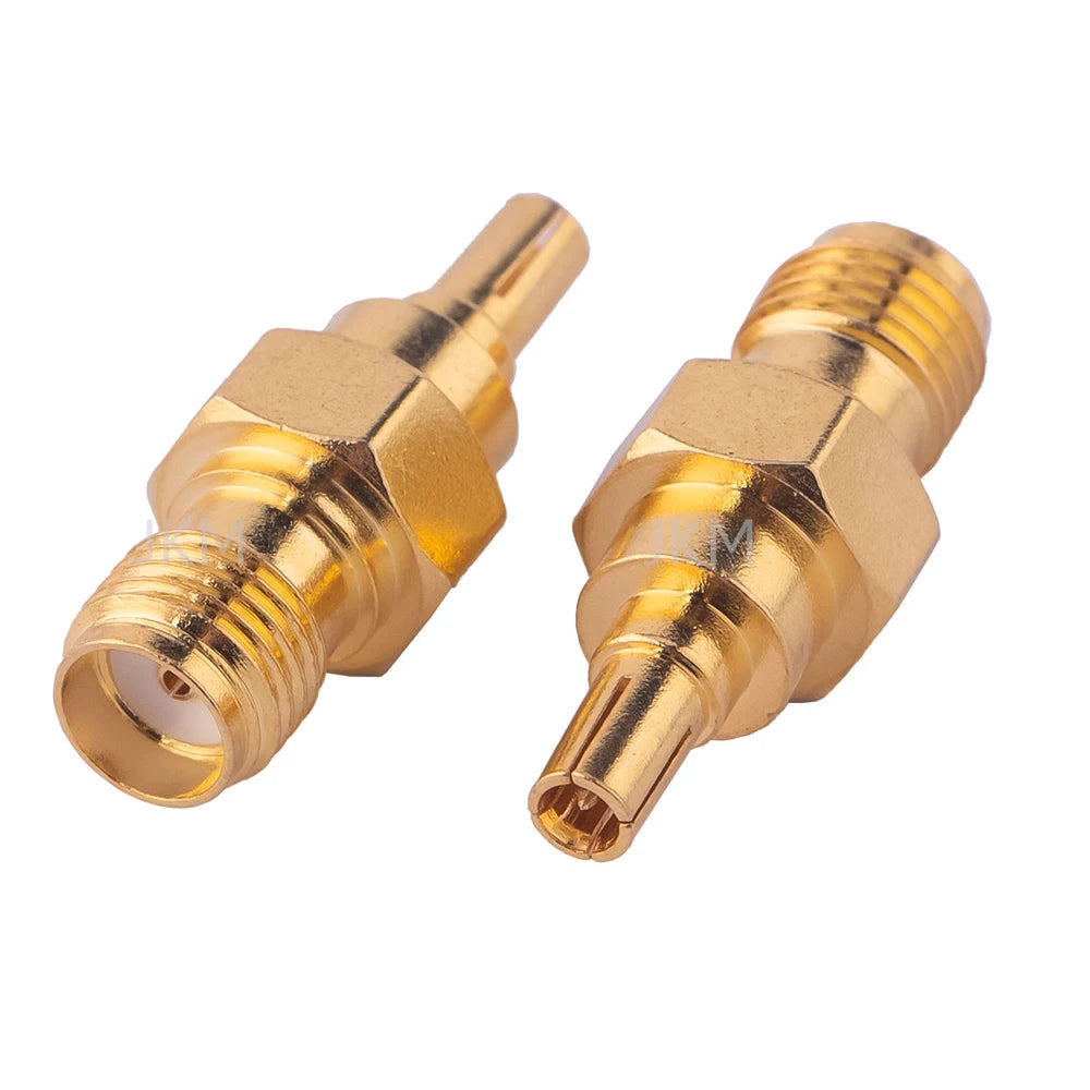 1PCS RF Coaxial Adapter SMA To TS9 CRC9 Coax Jack Connector RP SMA Female Jack To TS9 CRC9 Male Plug Silver Gold