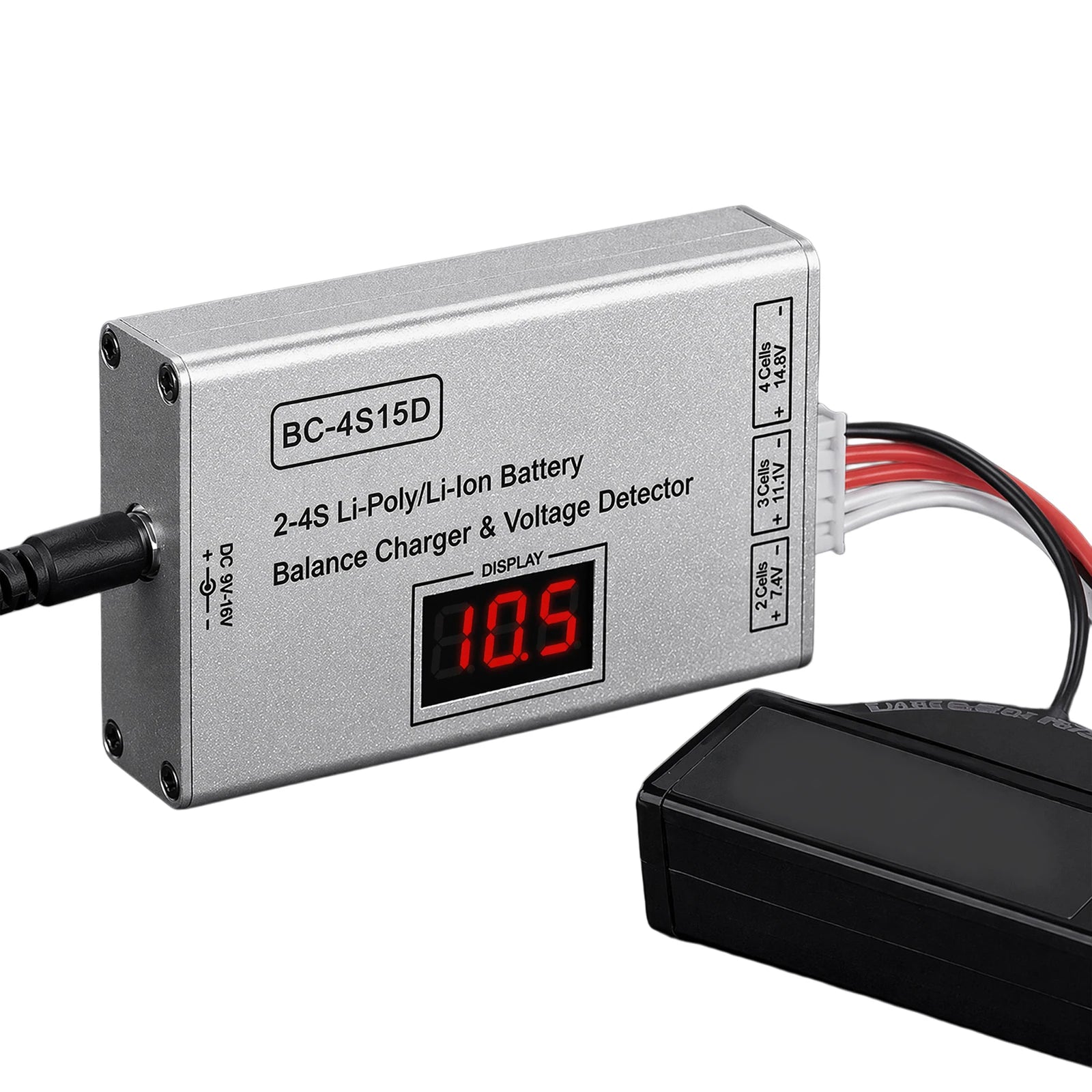BC-4S15D Lipo Battery Balance Charger with Voltage Display Screen Lithium Lipo RC Balance Charger for 2-4S RC Batteries
