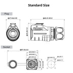 CNLINKO LP20 PBT Plastic IP68 Waterproof RJ45 Cable Signal Connector CAT6 Panel Mount Socket Plug Network Ethernet Interface