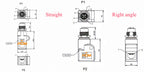 M12 Adapter X-coded 8 pin male to RJ45 jack Cat.5e with mounting hole 90° angled Industrial Ethernet Converter for Cognex Camera