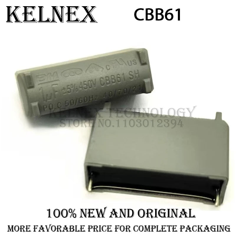 1pcs CBB61 film capacitor Air conditioner inne 1uF 1.2uF 1.5uF 2uF 2.5uF 3uF 3.5uF 4uF 4.5uF 5uF 450V Starter Capacitor