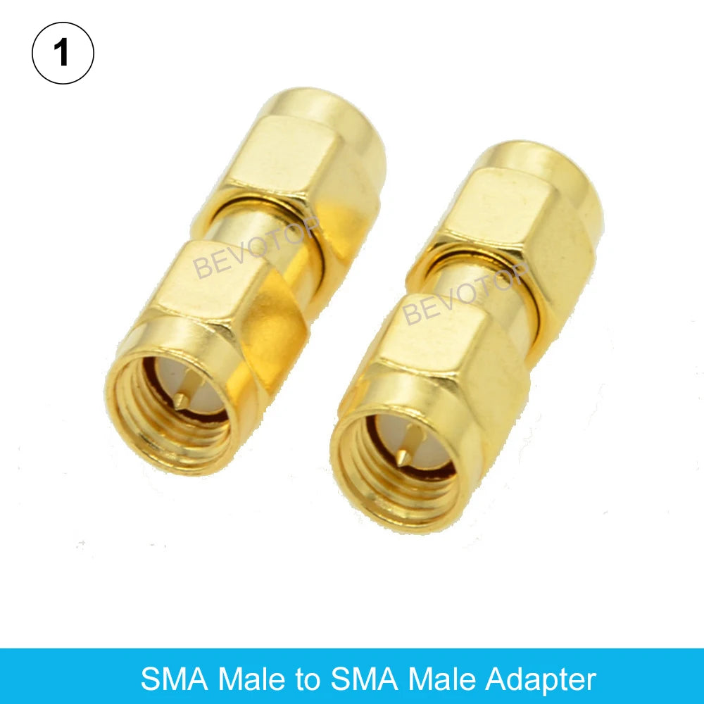 2Pcs/Lot SMA/RP SMA Male to RP SMA Female Straight Adapter RF Coaxial Connector Converter for WIFI 4G Antenna Wholesale