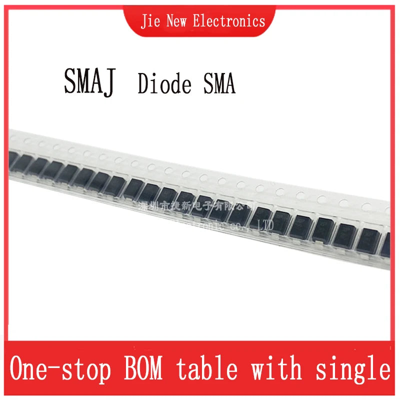 50pcs SMA_DO-214AC  SMAJ5.0CA SMAJ6.0CA SMAJ10CA SMAJ12CA SMAJ13CA SMAJ15CA SMAJ18CA SMAJ20CA SMAJ22CA SMAJ24CA  Smd Tvs Diode