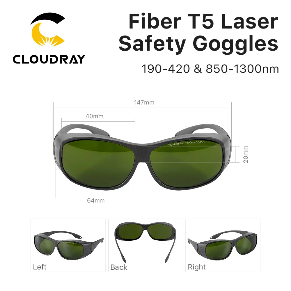 Cloudray 1064nm OD6+ Laser Safety Goggles Protective Glasses Shield Protection Eyewear For YAG DPSS Fiber Laser