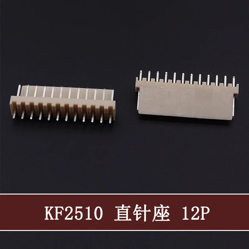 50Pcs KF-2510 2.54mm Pitch Male Plug 2P/3P/4P/5P/6/7/8/9/10/11/12p Pin Header PCB Connector Straight Pin Header KF2510 Connector