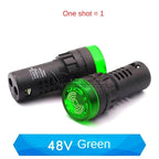 1PCS 12mm AD16-22SM 12V 24V 36V 48/110/220V Flash Signal Light Red LED Active Buzzer Beep Alarm Indicator Red Green Yellow Black