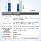 RS485 to Ethernet Serial Server CDSENT NA111 Series DC/AC/POE Modbus Industrial Grade AT Command TCP/UDP MQTT Small Size