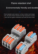 10PCS Docking Mini Quick Wire Connector Universal Compact Electrical Wiring Connectors Push-in Butt Conductor Terminal Block