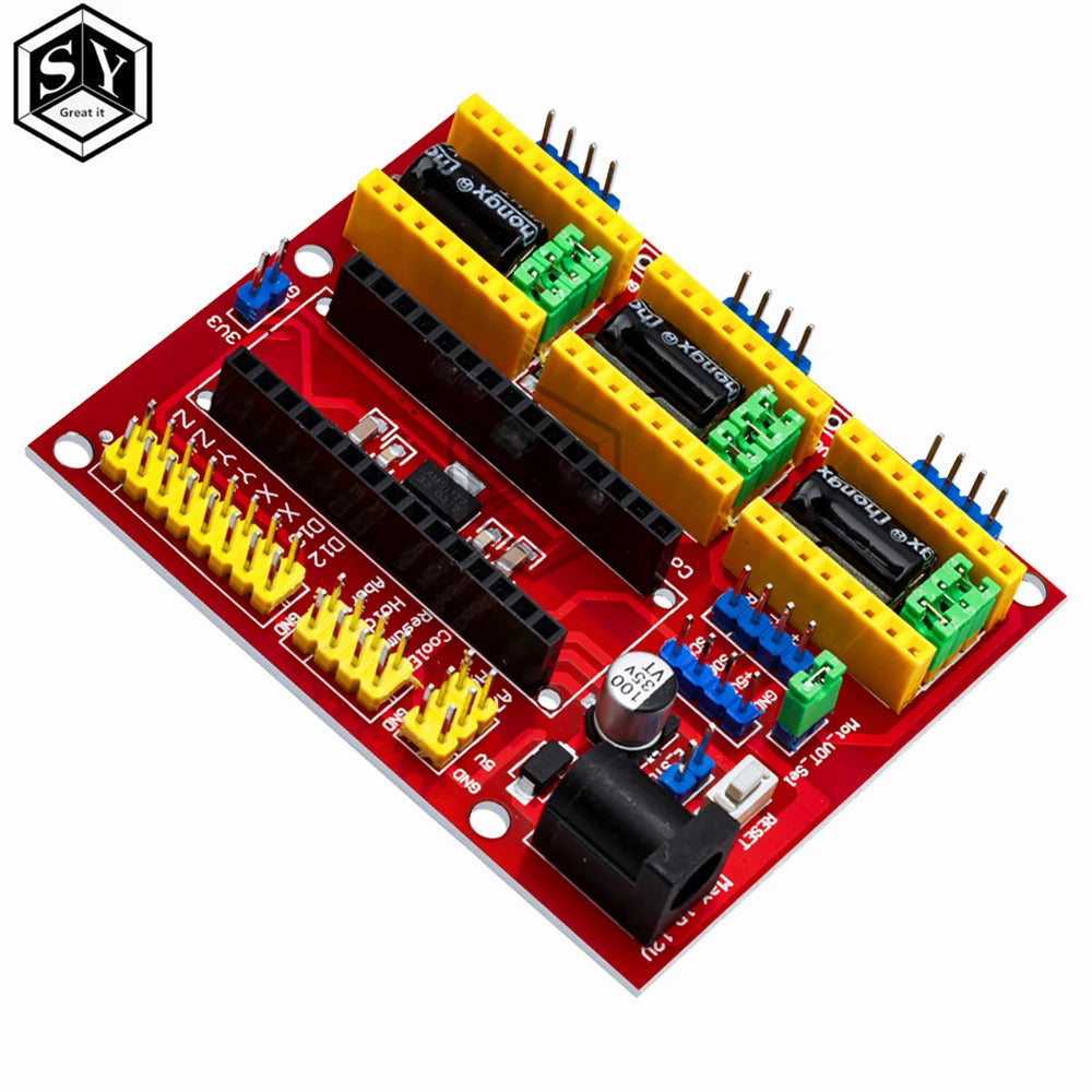 3DV4 CNC Shield V4 + Nano 3.0 + 3pcs DRV8825 Reprap Stepper Drivers Set For Arduino