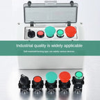 22mm Push Button Switch Momentary Reset ON OFF 12V/220V/48V/24V Black NC NO Power Button for Electrical Industrial Panelboard