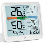 LCD Thermometer Hygrometer Sensor Gauge Indoor Room Digital Temperature Humidity Meter Weather Station For Home