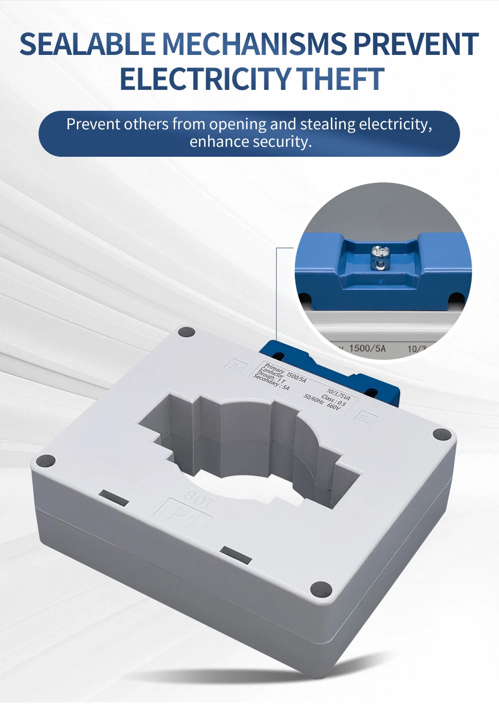TOMZN Current Transformer High-current CT 660V Primary 2000A 1500V 1000V 200A Secondary 5A Base Plate Busbar Fixed ABS Sealed
