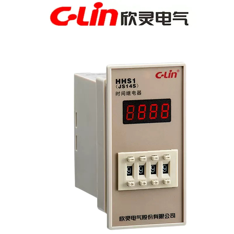 New C-Lin Time Switch Relay HHS1(JS14S) HHS1-1(DH14S) 9.9S 99S 99M 9.99S 99.9S 999S 999M 99.99S 9999S 99M59S AC380V AC220V DC24V