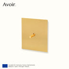 Avoir Metal Panel Toggle Switch 2 Way Gold Copper Lever Wall Power Socket European Plug Usb Type C Charging Port Lighting Dimmer
