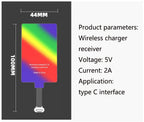 10W 5V 2A Qi Wireless Charger Receiver Pad Android Type-C Fast Charging Receive Module for S20 Mobile Transmitter Pro Max