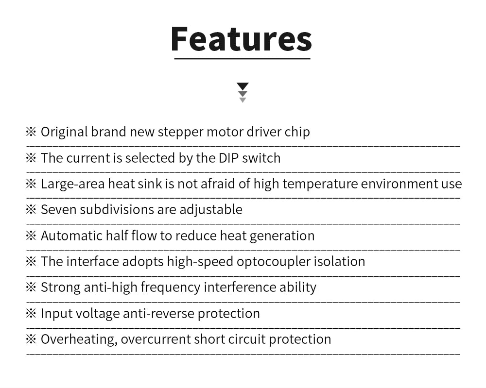 TB6600 Stepper Motor Driver 4A 9~42V TTL 32 Micro-Step CNC 1 Axis NEW 2 or 4 Phase of Stepper Moto 42,57,86
