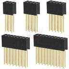 2.54mm Single Double Row Female Socket 1X5/6/8/10/15/16/40 2X3/4/20/18/40 Long Pins PC104 11mm PCB Board Pin Header For Arduino