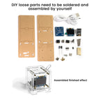 ESP8266 Mini Electronic Clock DIY Kit 0.96-inch OLED Display Supports 2.4GHz Wi-Fi Connectivity Enclosed DIY Soldering Kit