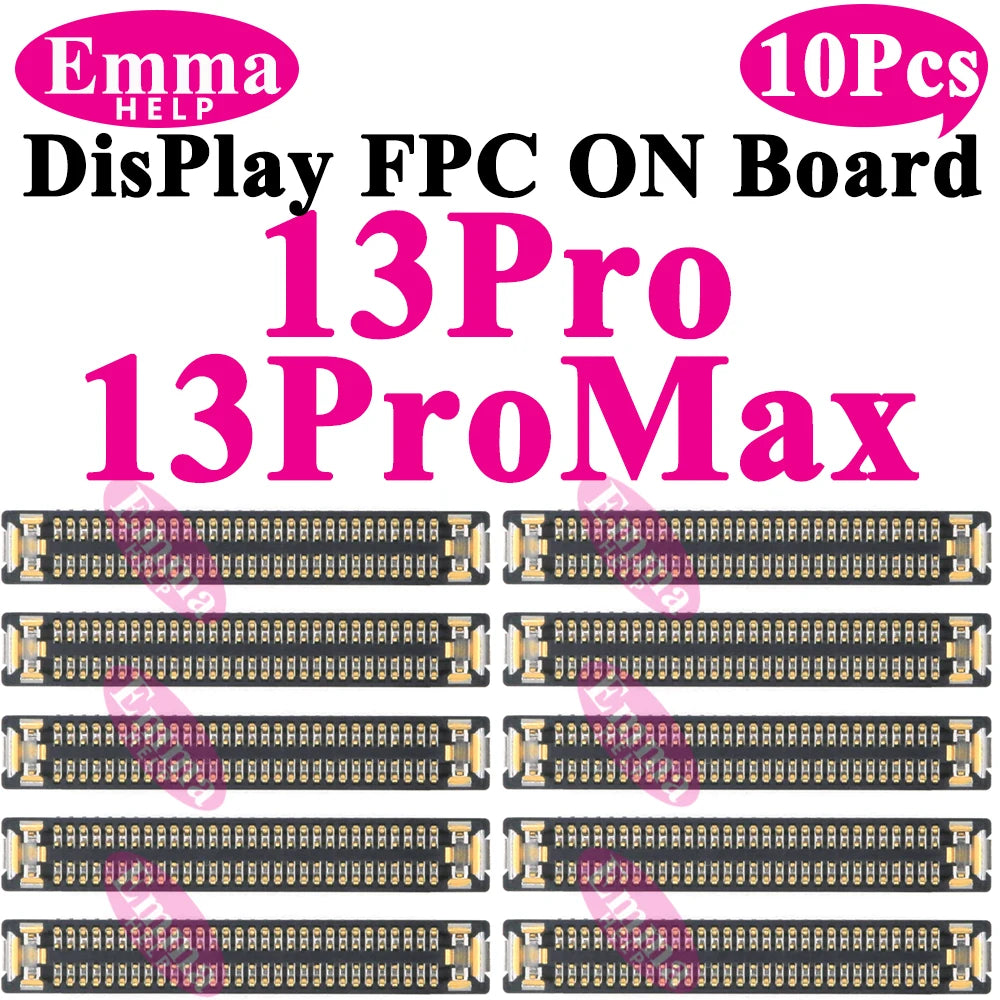 10Pcs LCD Display FPC Connector On Motherboard Screen Logic Board For iPhone 14 13 15 Pro Max Plus 11 12Promax 13Pro XR X XS