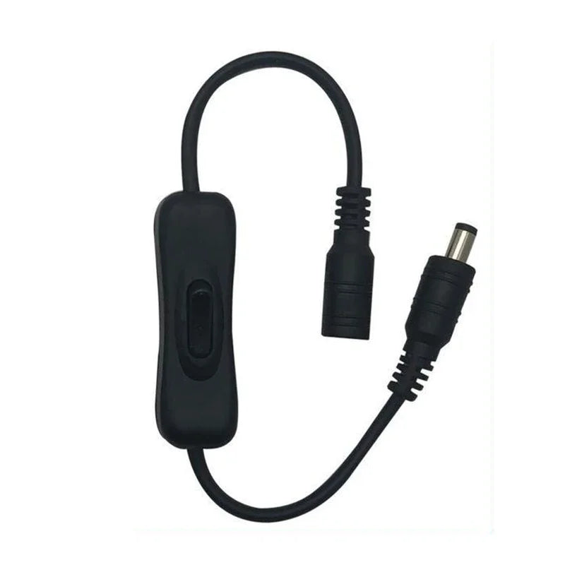 1Pc Inline 304 Switch On Off with Female Male Power Cable 5.5x2.1mm DC Connector Switch 5V 12V 24V for LED Strip Light