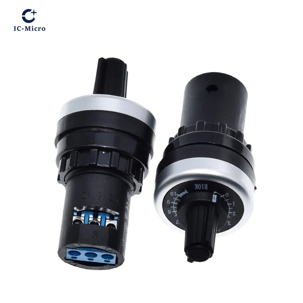 XZG LA42DWQ-22 1K 2K 5K 10K 22mm Diameter Pots Rotary Potentiometer Converter Governor Inverter Resistance Switch