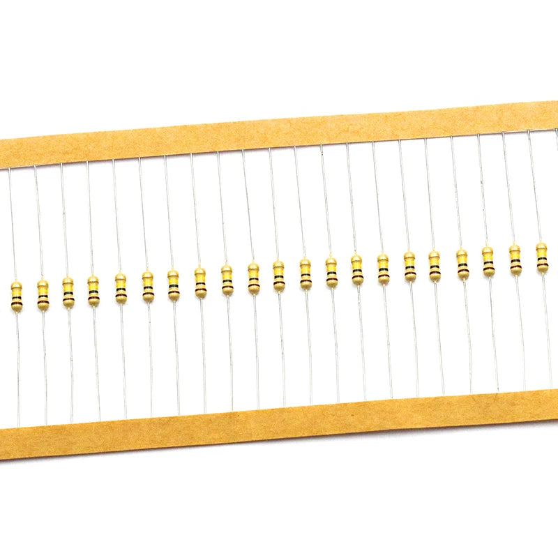 100pcs 1/4W Carbon Film Resistor 100Ω~220KΩ 5% Resistance 100 120 300 330 1K 1.5K 2.2K 3.3K 10K  20K 100K 150K 220K Ohm