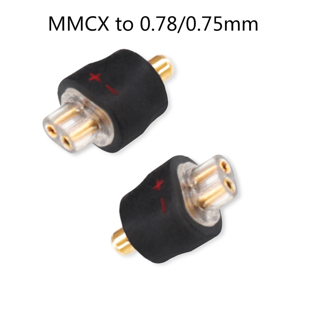 OKCSC 1 Pair Earphone Interface Conversion Pin Connector HIFI Headphone Plug MMCX JH HD580 3.5mm to 0.78mm Gold-plated Plug