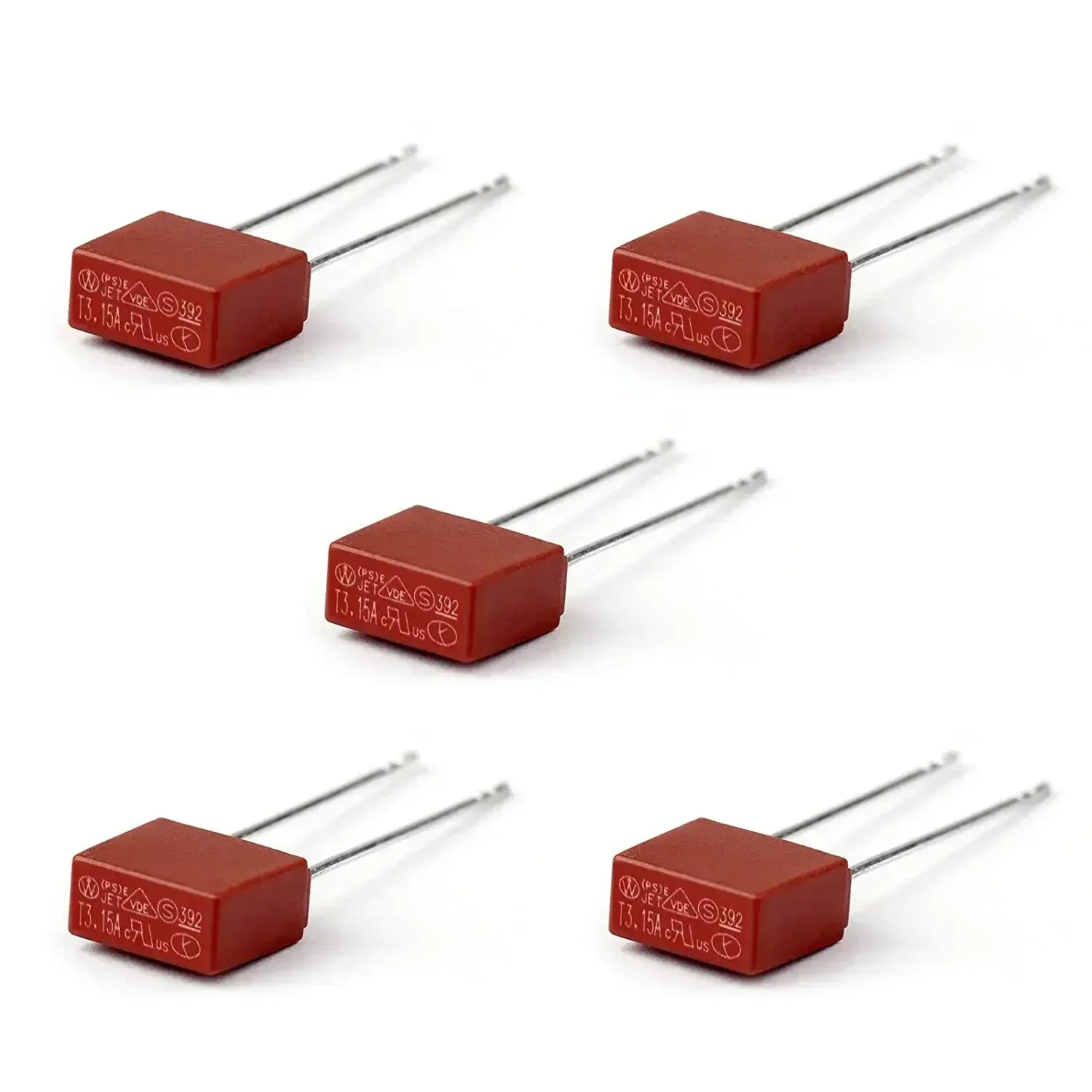 55PCS Square Fuse Components Kit 250V Fuse for Slow Blow Tube Fuse 0.5A 1A 2A 2.5A 3.15A 4A 5A 6.3A 8A 10A 15A