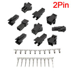 10 Sets JST SM 2.54mm 2/3/4/5/6/7/8Pin Male Female Plug Socket Housing Terminal Connector SM-2P SM-2R JST SM2.54
