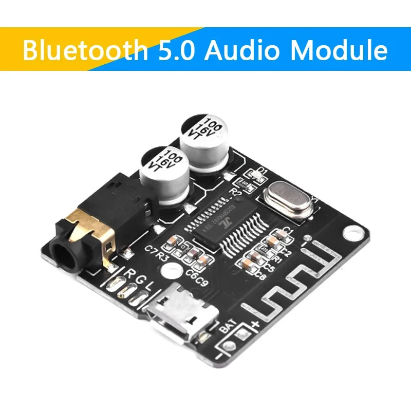DIY Bluetooth Audio Receiver Board Bluetooth 5.0 MP3 Lossless Car Audio Decoder Board Wireless Stereo Music Module 3.7-5V XY-BT