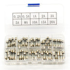 Promotion! 100Pcs Set 5x20mm Quick Blow Glass Tube Fuse Assorted Kits,Fast-blow Glass Fuses