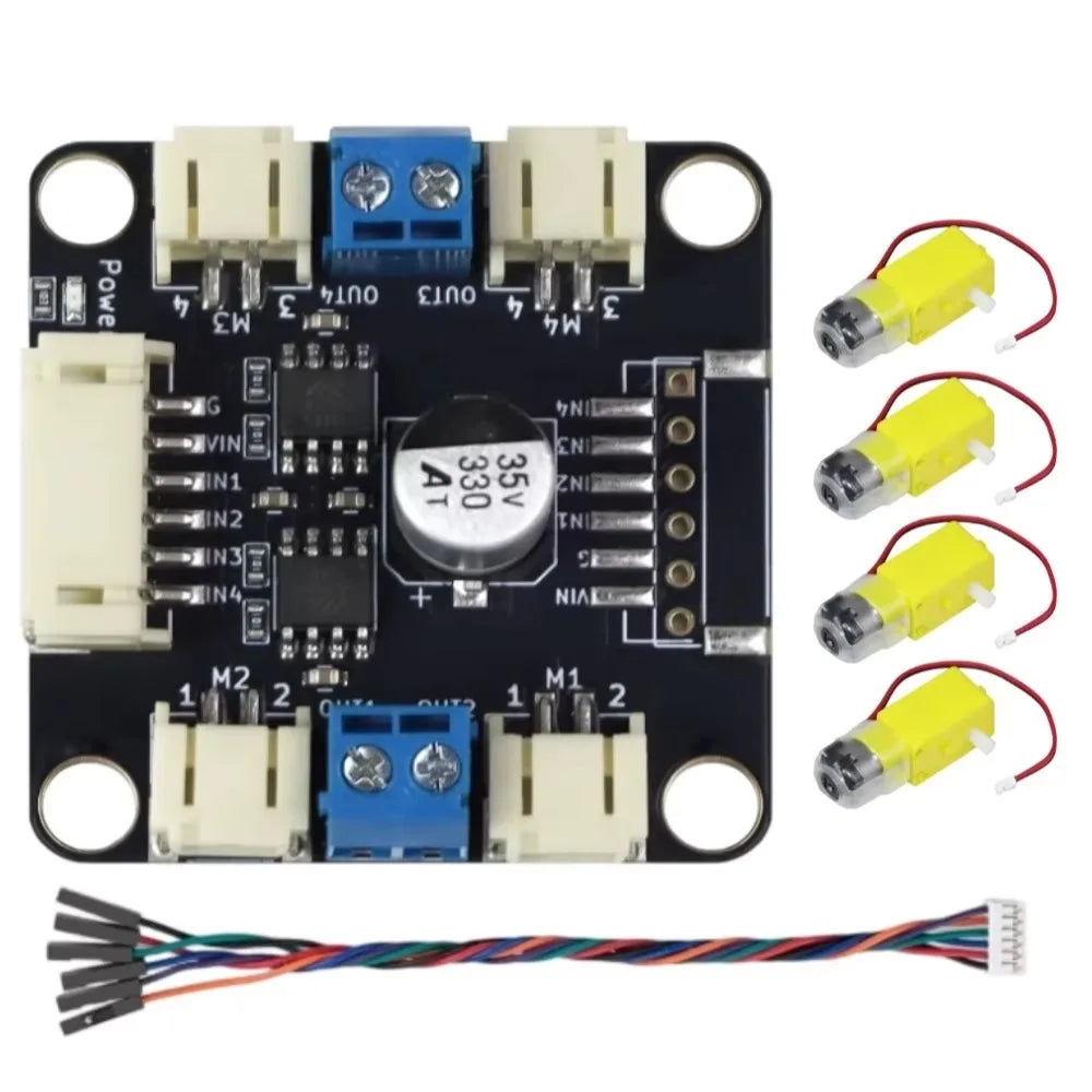 MD02 Dual Motor Driver Module 3-20V 3A Continuous 5.5A Peak PWM Control Replace L298N for Arduino 4WD Robot DIY Smart Car