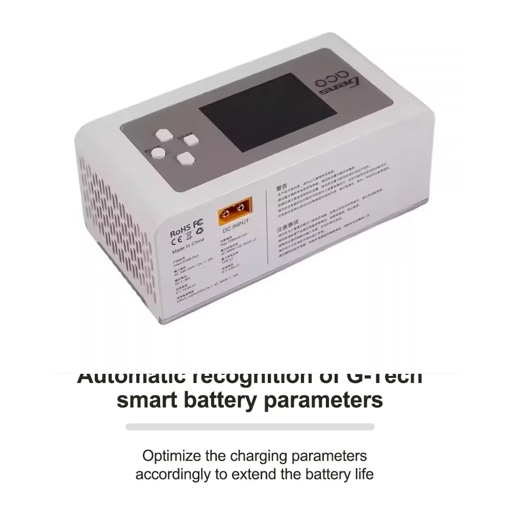 Gens Ace IMARS D300 PLUS Lipo Battery Charger Dual Channel Intelligent Balanced Charger 6S Battery AC300W