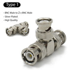 BNC Connector Q9  BNC To BNC Male Female RF adapter  Right Angle Tee Type 3way 4way Splitter 2x Double Male Female 3+4Types