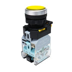 VaneAims 22MM FXB38 Plastic LED Light Push Button Switch 10A 12V 220V Momentary Latching ON/OFF Power Switch with Silver Contact