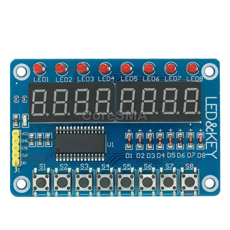 CoreSMA TM1637 4 Bits/TM1638/MAX7219 8 bit Digital LED Display Module 7 Segment 0.36Inch Clock RED Anode Tube Four Serial Driver