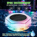 Solar Pool Lights 1/2 Pack, RGB Changing Floating Pool Lights with 10m Remote Control, 4 Dimming, 13 Lighting, Timing Mode, IP68 Waterproof for Inground/Above Ground Pool, Party Decoration