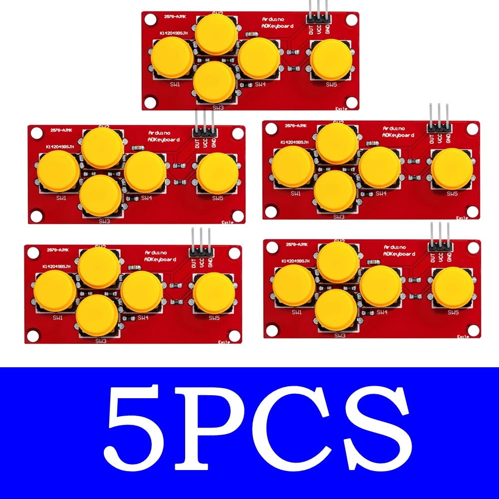 AD Keyboard Simulate Five Key Module Analog Button for arduino Sensor Expansion Board