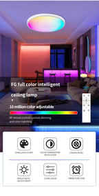 38cm RGB Smart LED Ceiling Light Dimmable Tuya APP Remote Alexa Google Voice Control Living Room Bedroom Home Decor Ceiling Lamp