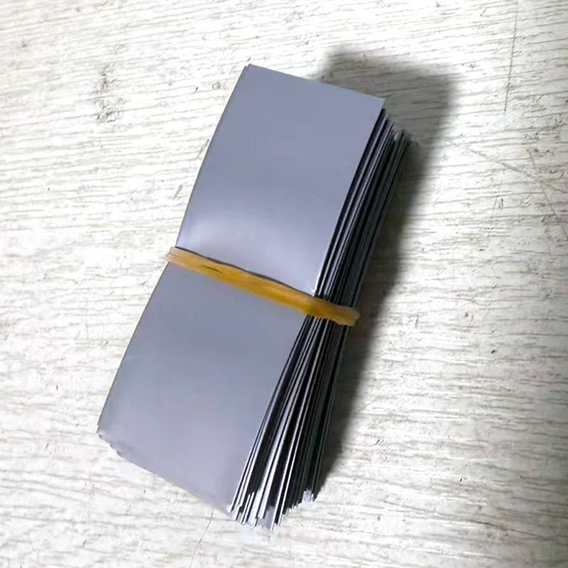 100pcs 18650 Battery Wrap Sleeve Heat Shrink Shrinkable Tube Insulated Multicolor Battery Skin PVC FilmTape Protector Cover Pipe