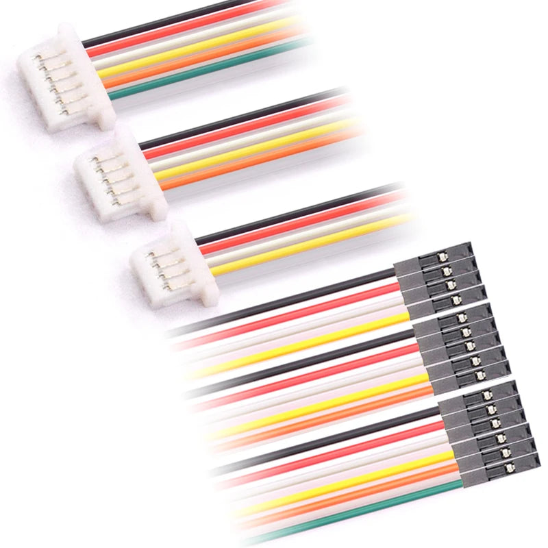 10PCS Dupont Line to SH1.0/MX1.25/ZH1.5/HY2.0/PH2.0/XH2.54 Cable 1P Female 2/3/4/5/6/P 20CM  26AWG 28AWG Jumper Wire