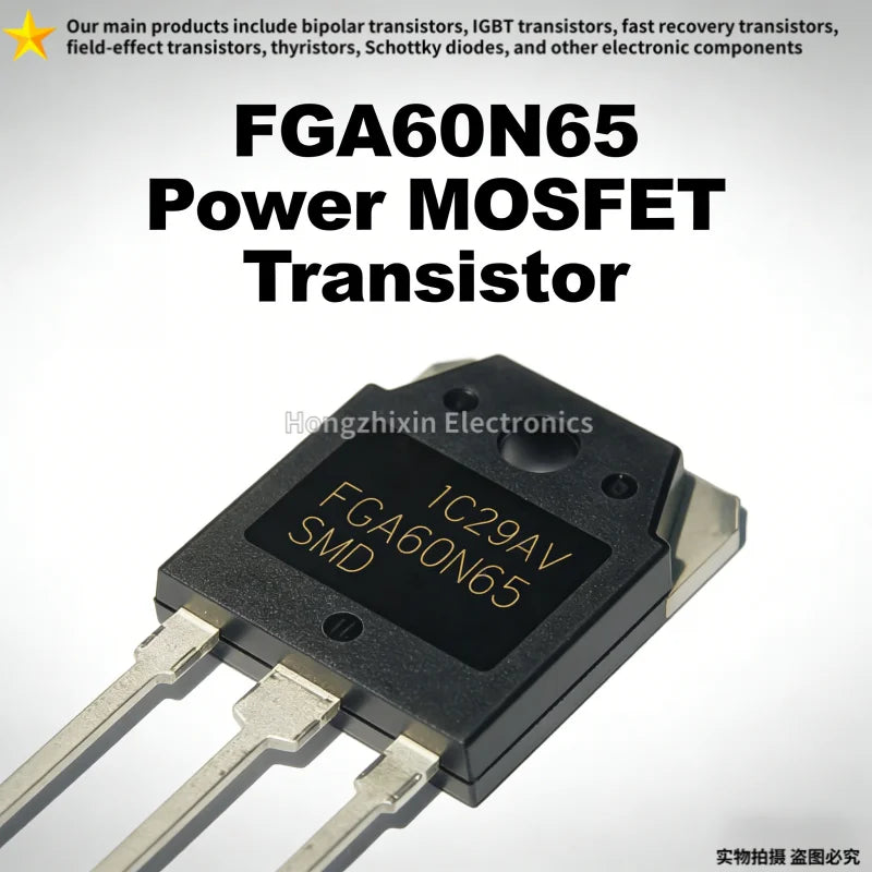 FGA60N65SMD 5/10PCS Original FGA60N65 60N65 TO-3P 60N65SMD 60A 650V IGBT High-Power Transistor Commonly Used in Welding Machines