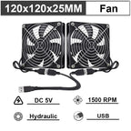Gdstime 40mm 50mm DC 5V USB 60mm 70mm TV Box Cooling Fan 120mm 140mm Brushless AV Receiver Cooler w 2 in 1 USB Controller Cable