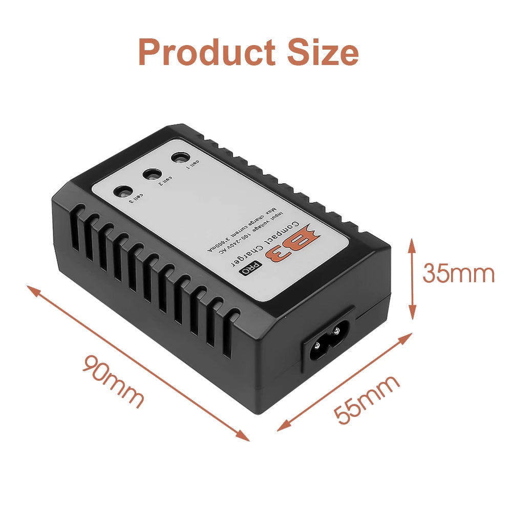 For iMAX B3 PRO 10W Intelligent Compact Charger Battery 2S-3S Lipo Balance lithium RC Discharger 7.4V/11.1V EU Plug Power Supply